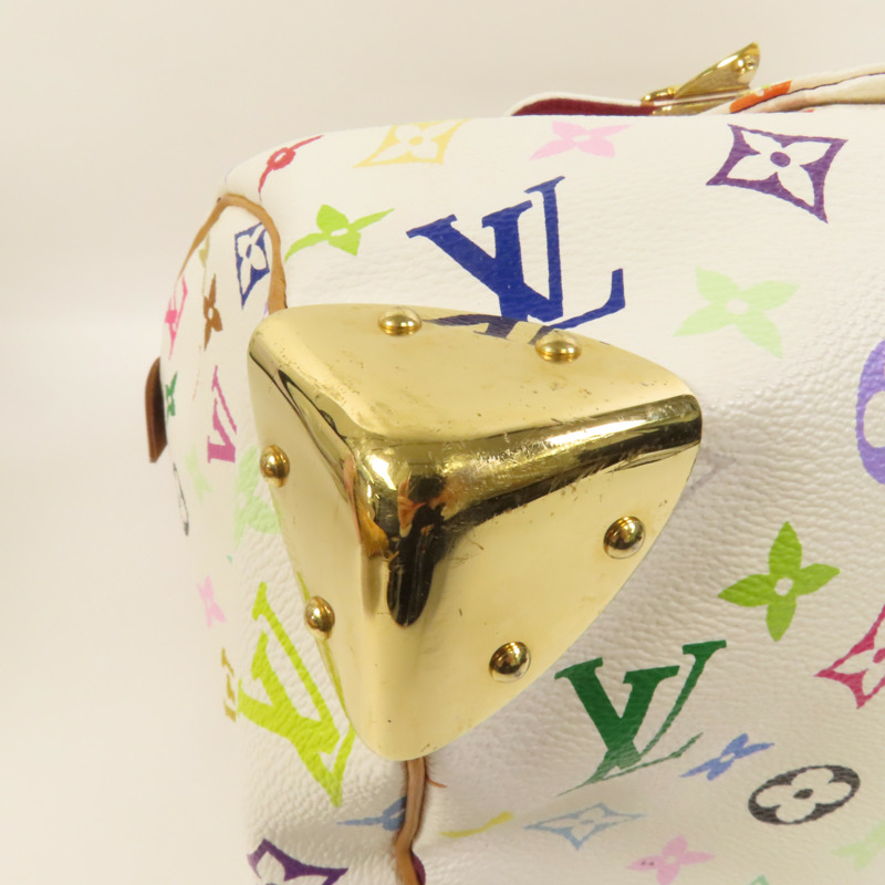 LOUIS VUITTON Monogram Multicolore Speedy 30金扣手挽袋-12