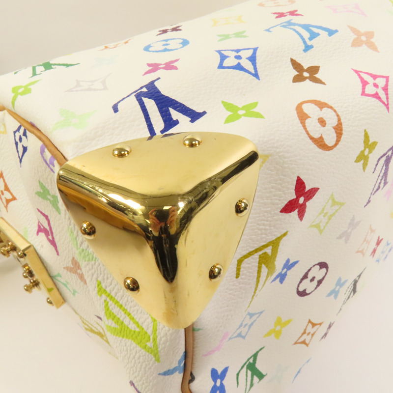 LOUIS VUITTON Monogram Multicolore Speedy 30金扣手挽袋-14