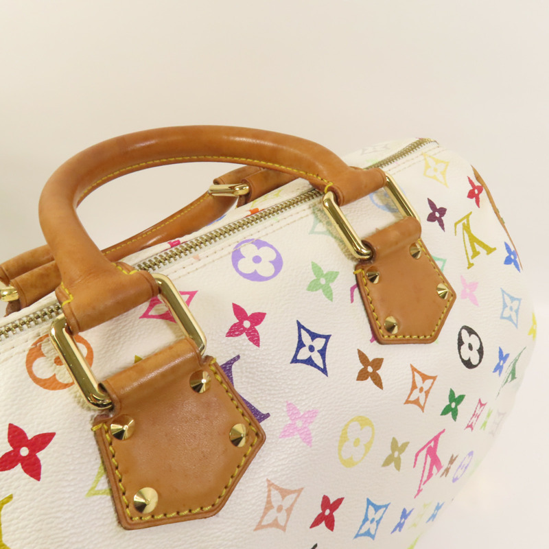 LOUIS VUITTON Monogram Multicolore Speedy 30金扣手挽袋-16