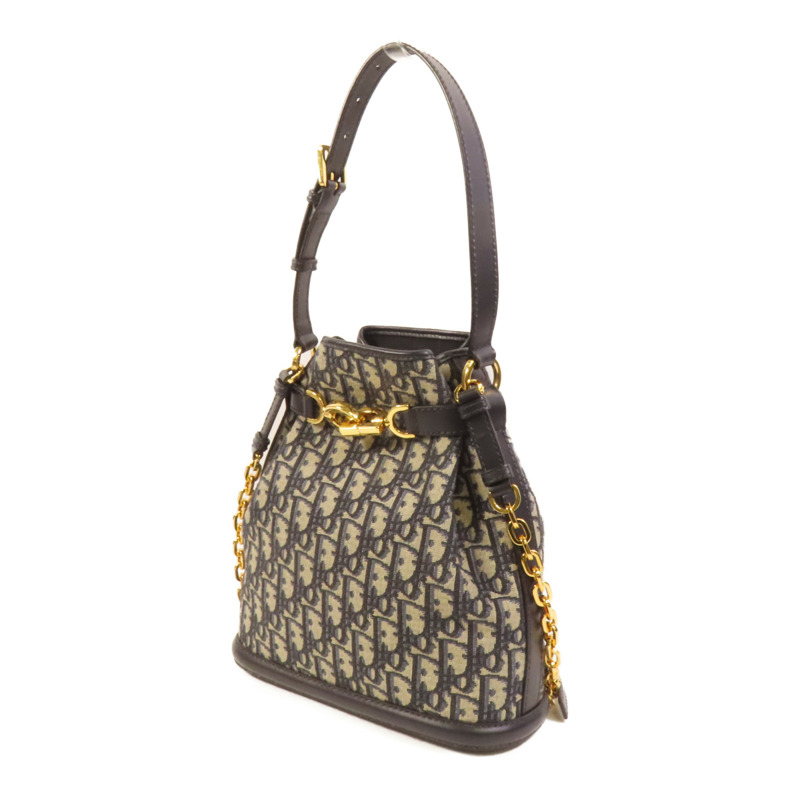 Dior 帆布C'est Dior Bag金扣手挽肩背兩用袋-2