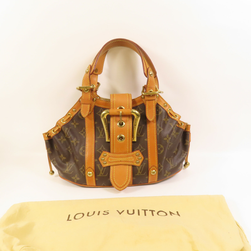 LOUIS VUITTON Monogram Theda GM金扣手挽袋-4