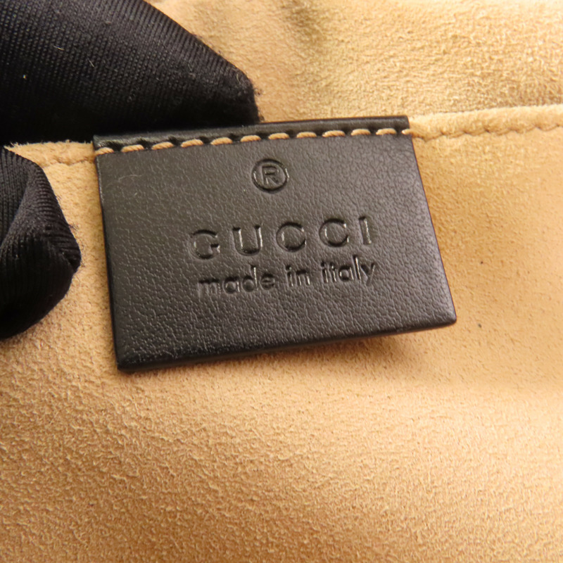 GUCCI 牛皮皮革GG Marmont Small金扣鏈帶肩背袋-8