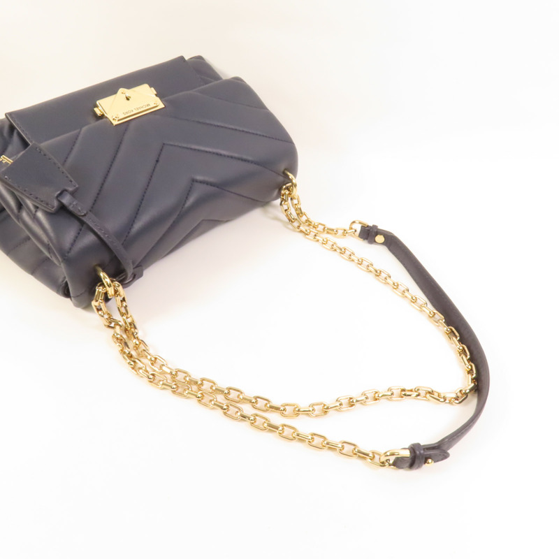 Michael Kors 牛皮皮革Chain Shoulder金扣肩背袋-4