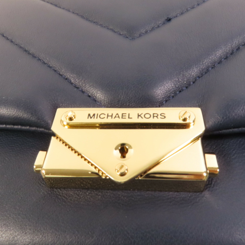 Michael Kors 牛皮皮革Chain Shoulder金扣肩背袋-6