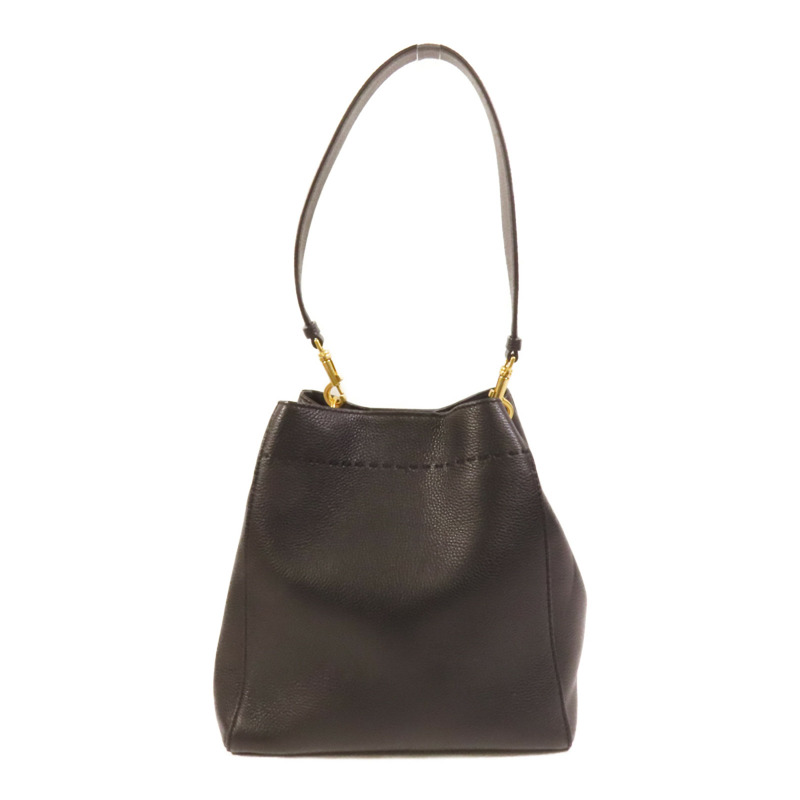 Tory Burch 牛皮皮革Bucket Bag金扣肩背袋-1