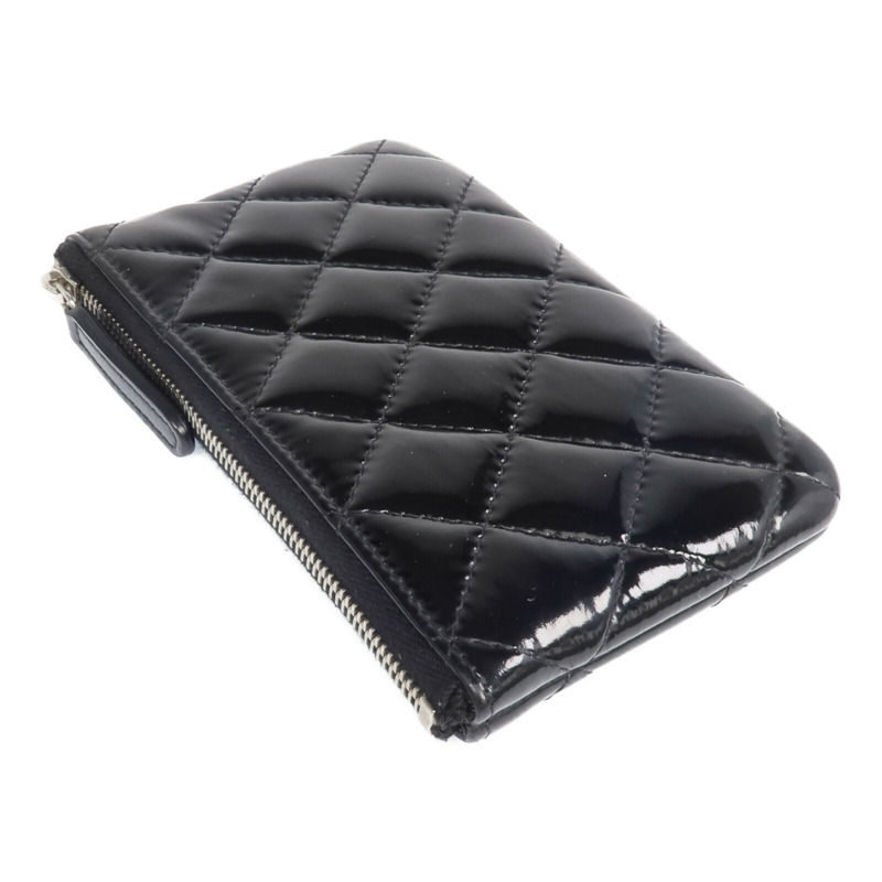 CHANEL 漆皮皮革Wallet銀扣長錢包-4