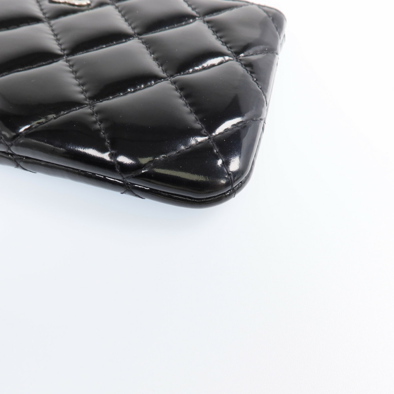 CHANEL 漆皮皮革Wallet銀扣長錢包-6