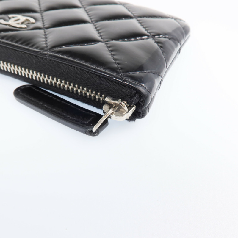 CHANEL 漆皮皮革Wallet銀扣長錢包-9