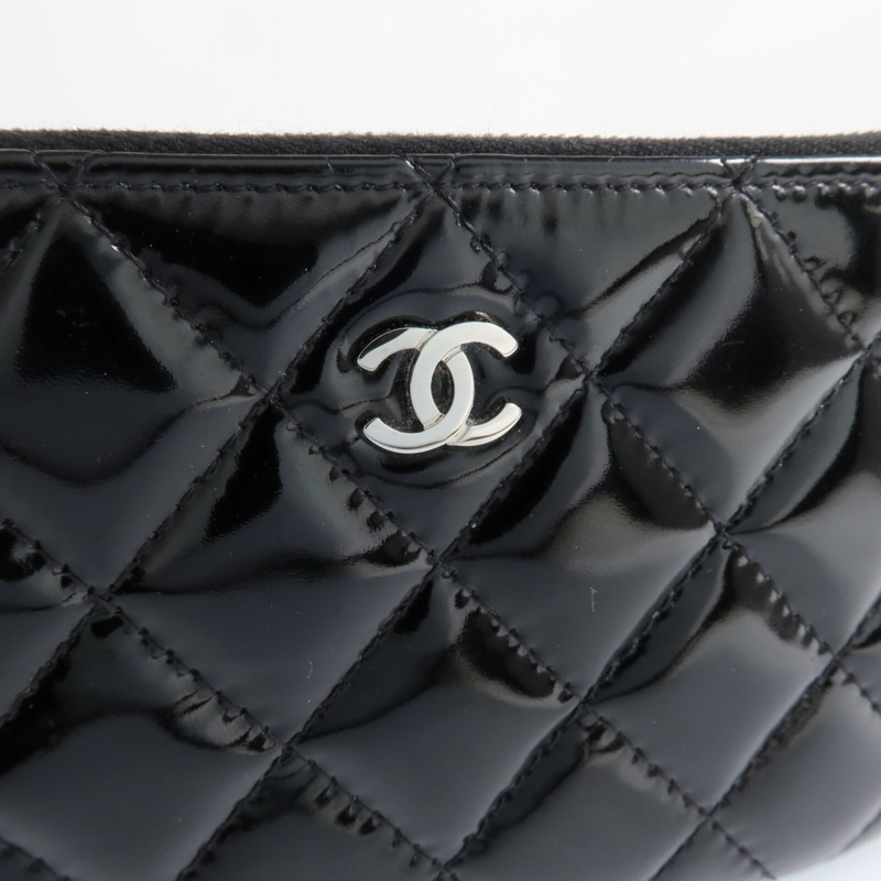 CHANEL 漆皮皮革Wallet銀扣長錢包-10