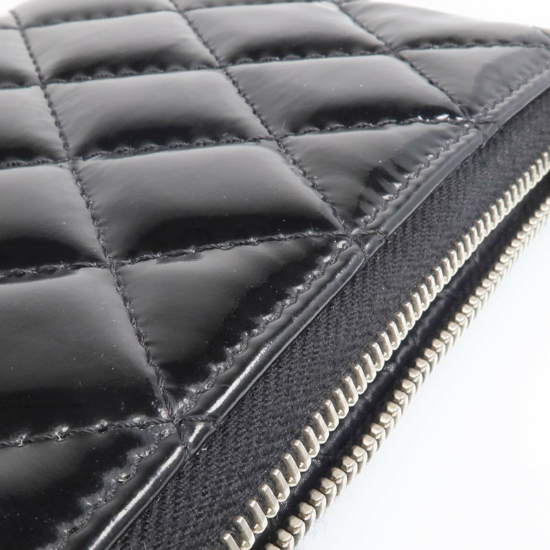 CHANEL 漆皮皮革Wallet銀扣長錢包-15