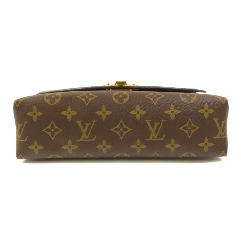LOUIS VUITTON Monogram Saint Placide金扣肩背袋棕色/色-3