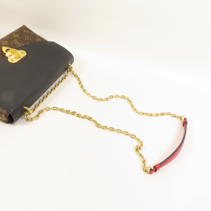 LOUIS VUITTON Monogram Saint Placide金扣肩背袋棕色/色-4