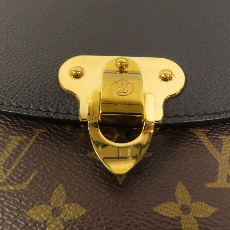 LOUIS VUITTON Monogram Saint Placide金扣肩背袋棕色/色-5