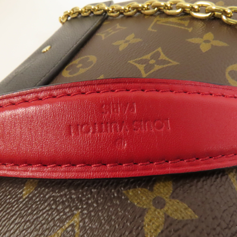 LOUIS VUITTON Monogram Saint Placide金扣肩背袋棕色/色-6