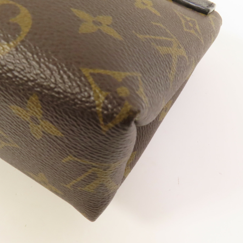LOUIS VUITTON Monogram Saint Placide金扣肩背袋棕色/色-12