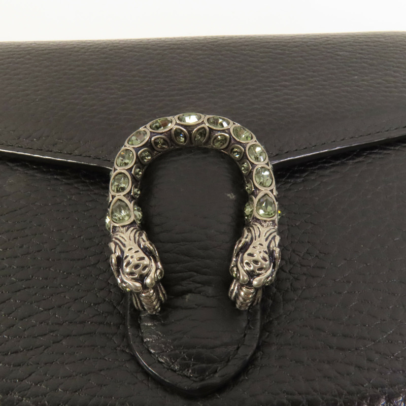 GUCCI 牛皮皮革Dionysus銀扣鏈帶肩背袋-5