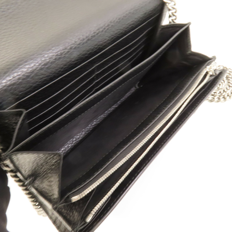 GUCCI 牛皮皮革Dionysus銀扣鏈帶肩背袋-7