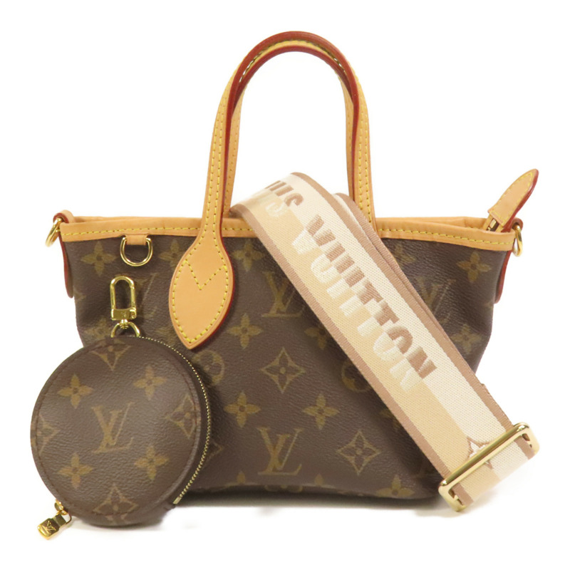 LOUIS VUITTON Monogram Neverfull BB金扣手挽肩背兩用袋-0