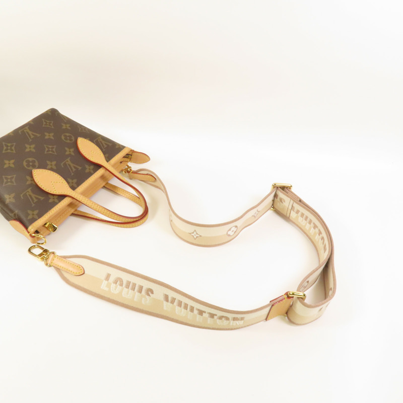 LOUIS VUITTON Monogram Neverfull BB金扣手挽肩背兩用袋-5