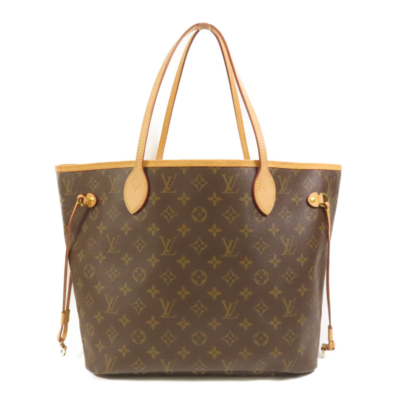 LOUIS VUITTON Monogram Neverfull MM金扣肩背袋手挽袋-0