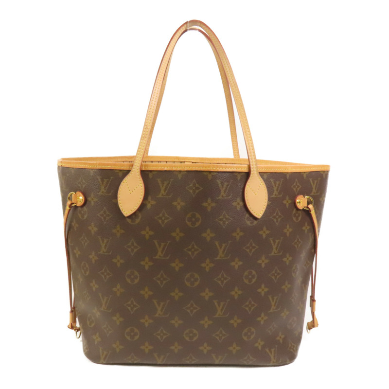 LOUIS VUITTON Monogram Neverfull MM金扣肩背袋手挽袋-1
