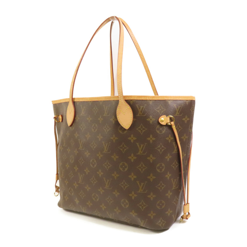 LOUIS VUITTON Monogram Neverfull MM金扣肩背袋手挽袋-2