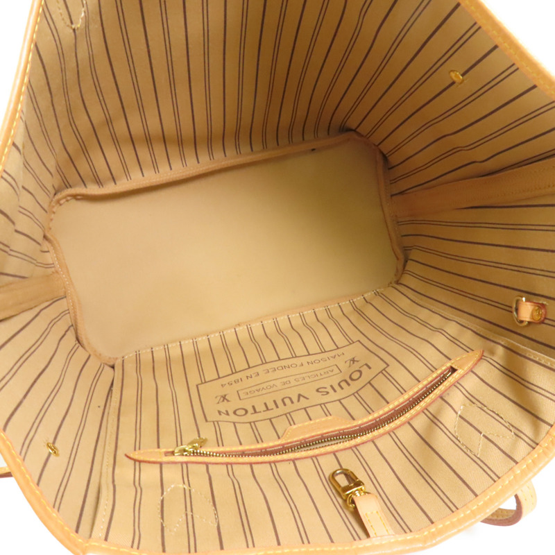 LOUIS VUITTON Monogram Neverfull MM金扣肩背袋手挽袋-6