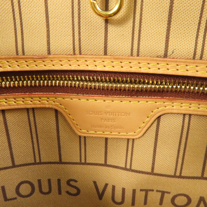 LOUIS VUITTON Monogram Neverfull MM金扣肩背袋手挽袋-7