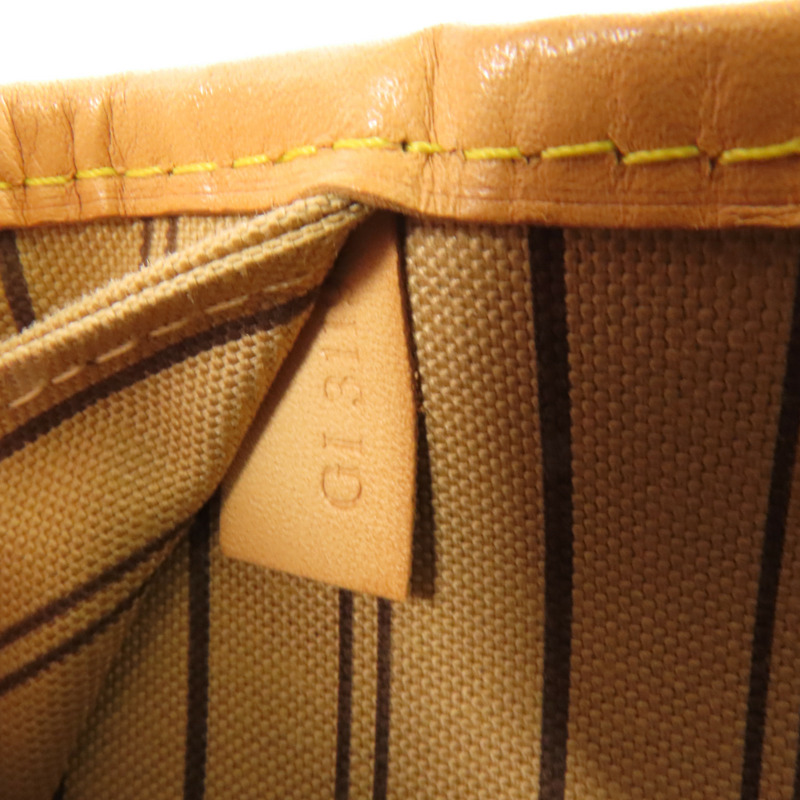 LOUIS VUITTON Monogram Neverfull MM金扣肩背袋手挽袋-8