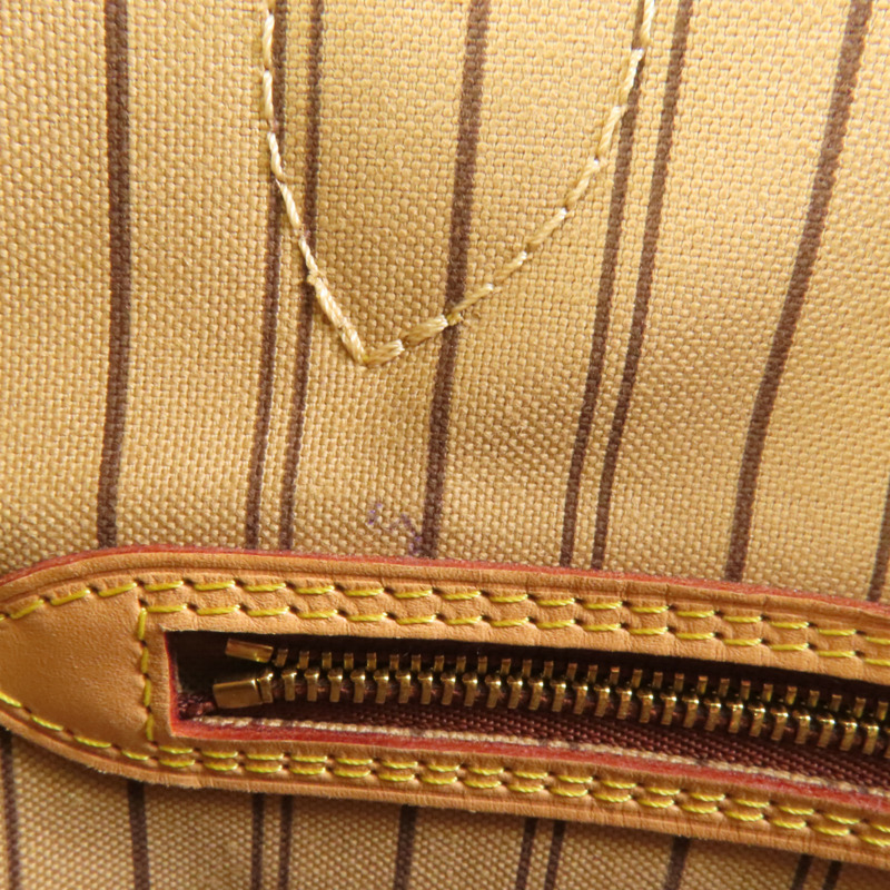 LOUIS VUITTON Monogram Neverfull MM金扣肩背袋手挽袋-14