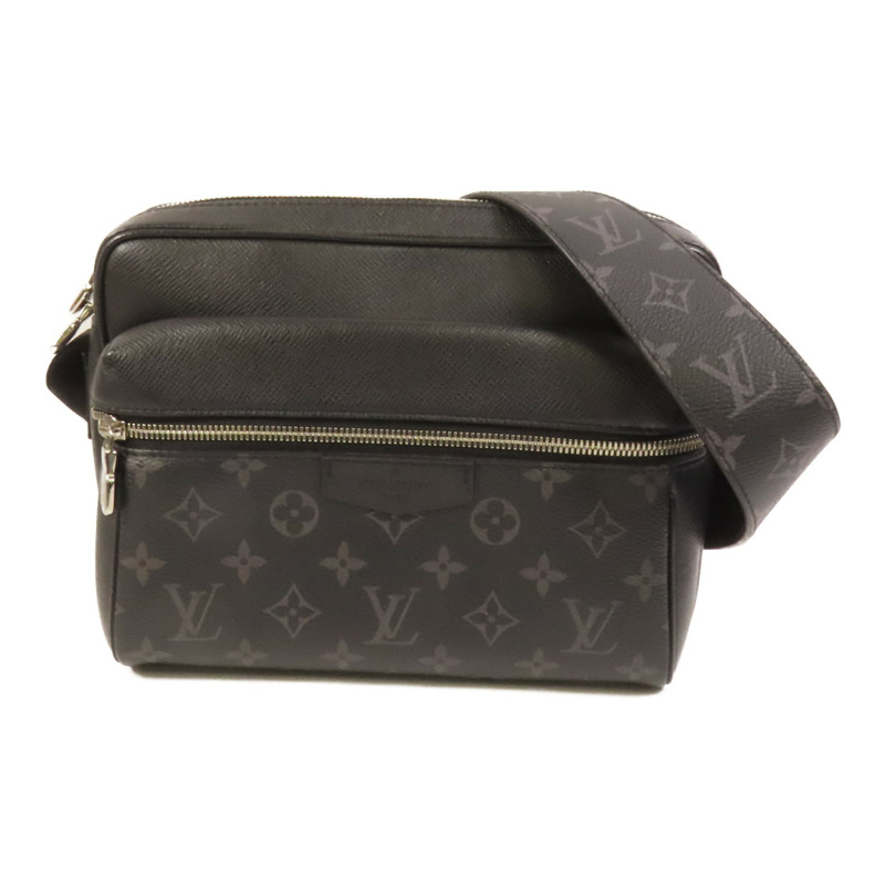LOUIS VUITTON Monogram Eclipse Messenger PM Voyager銀扣肩背袋-0