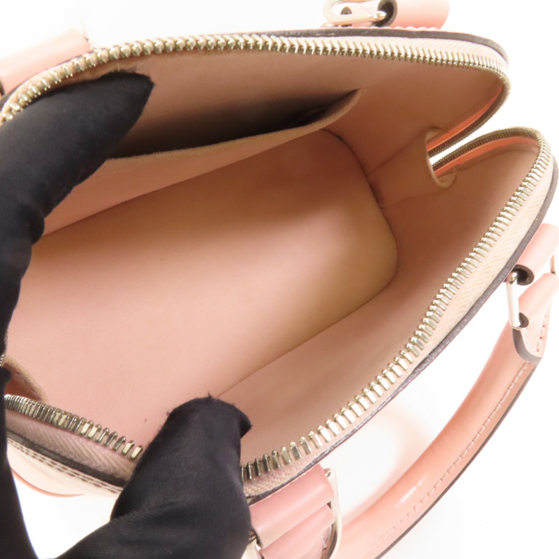 LOUIS VUITTON Epi Alma BB銀扣手挽肩背兩用袋-10