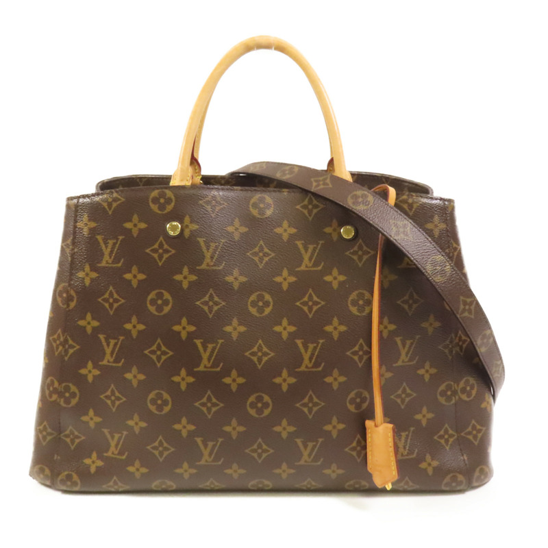 LOUIS VUITTON Monogram Montaigne MM金扣手挽肩背兩用袋-0