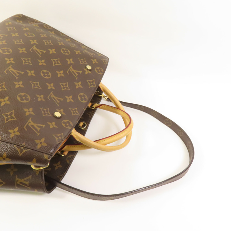 LOUIS VUITTON Monogram Montaigne MM金扣手挽肩背兩用袋-4
