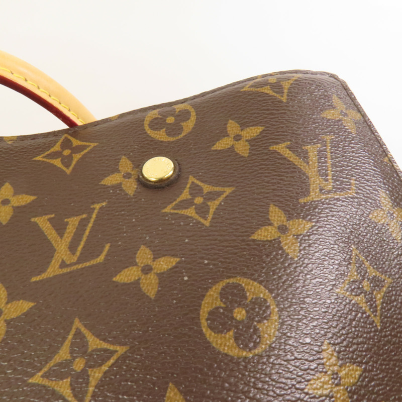 LOUIS VUITTON Monogram Montaigne MM金扣手挽肩背兩用袋-15
