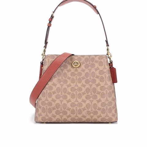 Coach 女士 Willow 標誌性帆布單肩包均碼碼31.5 X 11.5 X 23 CM