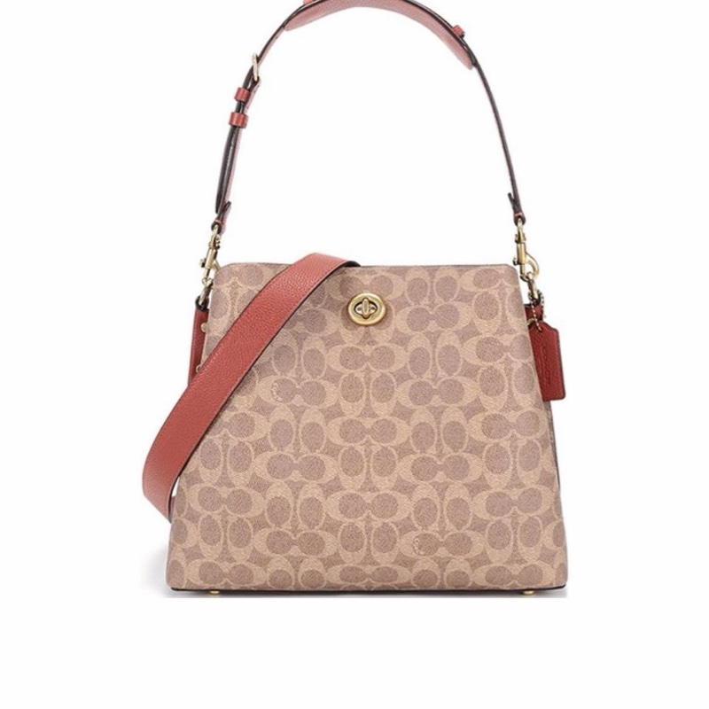 Coach 女士 Willow 標誌性帆布單肩包均碼碼31.5 X 11.5 X 23 CM-0