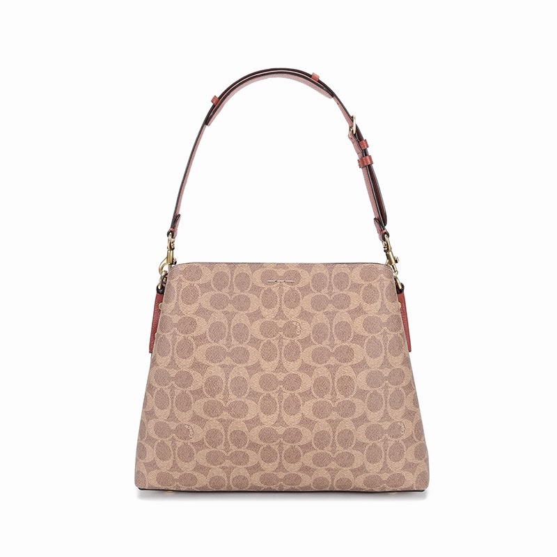 Coach 女士 Willow 標誌性帆布單肩包均碼碼31.5 X 11.5 X 23 CM-1