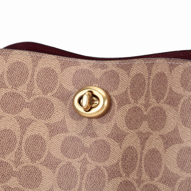 Coach 女士 Willow 標誌性帆布單肩包均碼碼31.5 X 11.5 X 23 CM-4