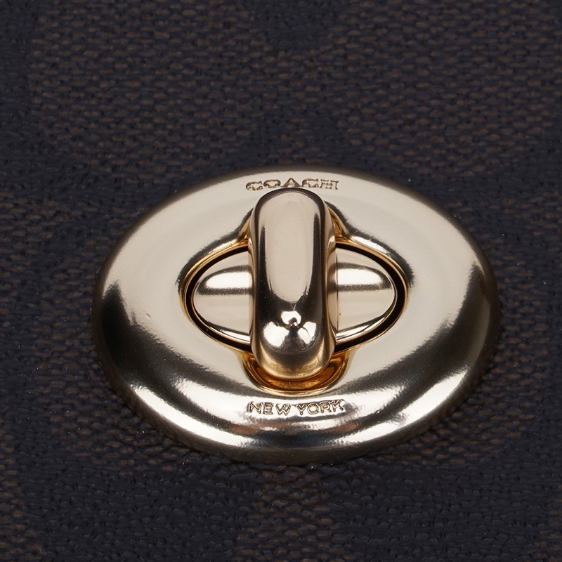 Coach 女士 Marlie系列logo提花手提包均碼碼24cm*7cm*18cm-7