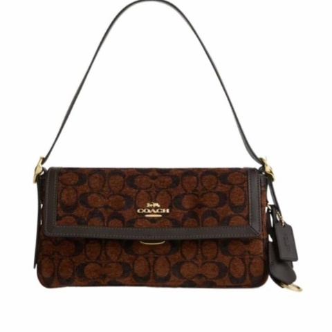 Coach 女士 Etta 翻盖单肩包均码码25cm*6.35cm*13cm