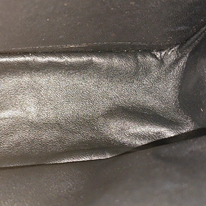 CHANEL 2.55 大號 黑色漆皮菱格紋單肩包斜挎包 銀色五金 13開-16