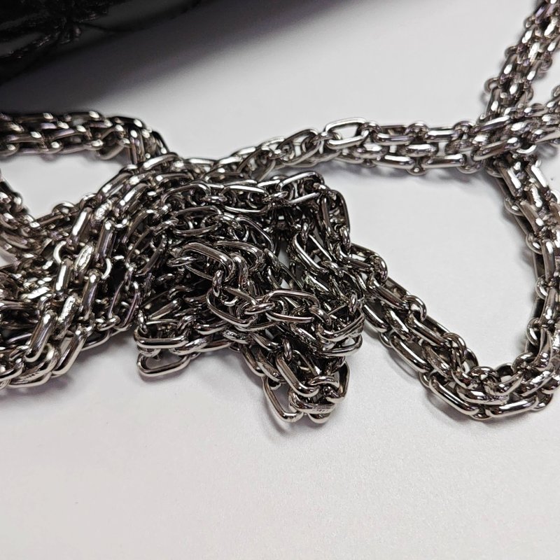 CHANEL 2.55 大號 黑色漆皮菱格紋單肩包斜挎包 銀色五金 13開-17