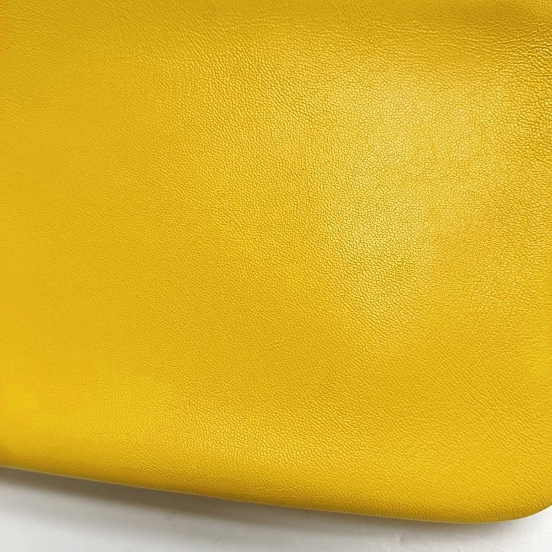 CELINE TRIO小號黃色羊皮斜挎包單肩包金色五金-8