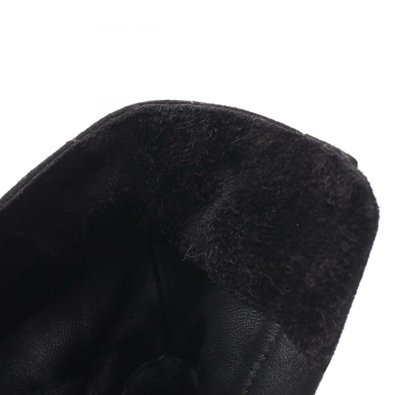 香奈兒 COCO Mark Matelasse Chain 靴子 #38 黑色麂皮小姐二手 CC-9