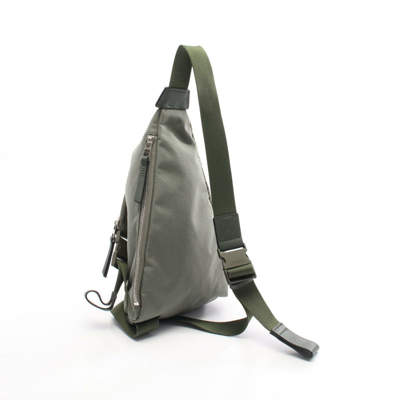 LOEWE Anton Thring Anagram 腰臀吊帶 AG B664M44X01 帆布皮革卡其色-1