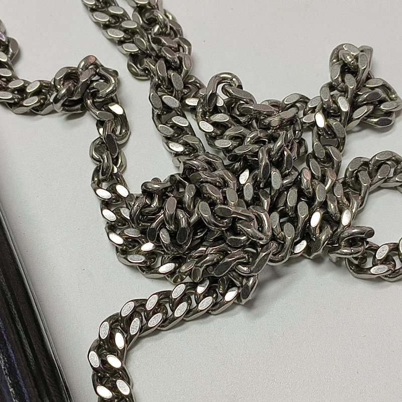 YSL KATE黑色牛皮絎縫斜挎包單肩包銀色五金可拆卸肩帶-17