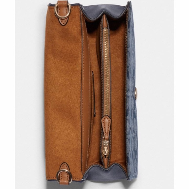 Coach 女士 徽標單肩包均碼碼長度：23.5CM，寬度：8.26CM，高度：12.7CM-2