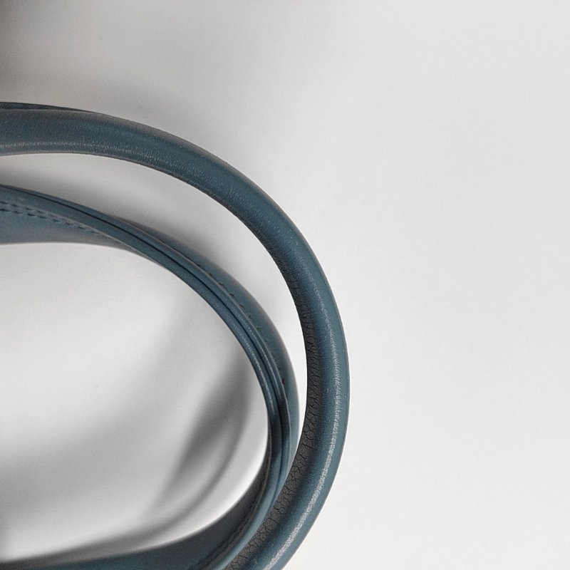 BALENCIAGA Triangle淺藍色牛皮印花單肩包斜挎包手提包銀色五金可拆卸肩帶 9.8新-8