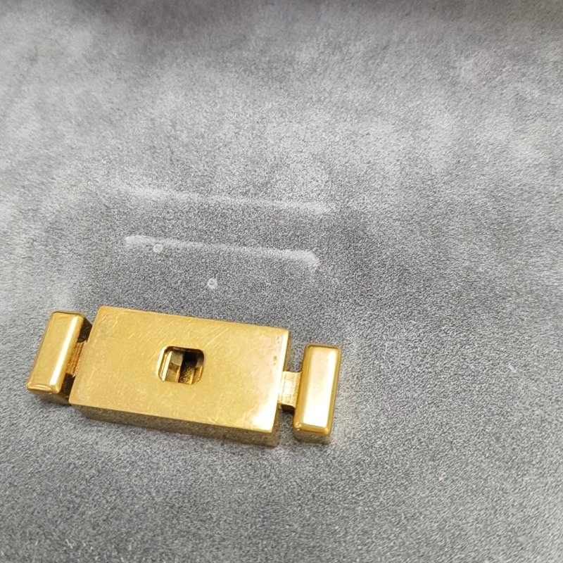 YSL BELLECHASSE深灰色牛皮單肩包斜挎包手提包金色五金可拆卸肩帶9.8新-8